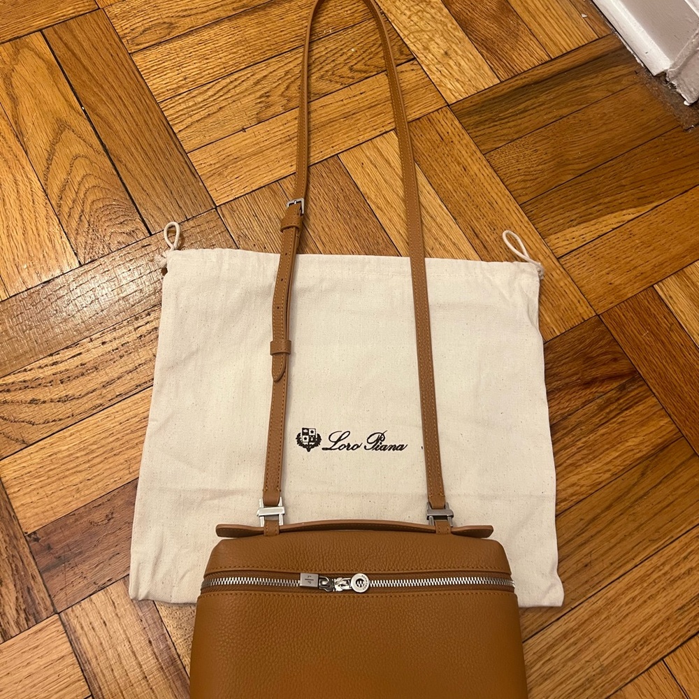 Loro Piana Tan Crossbody Bag with Minimalist Design